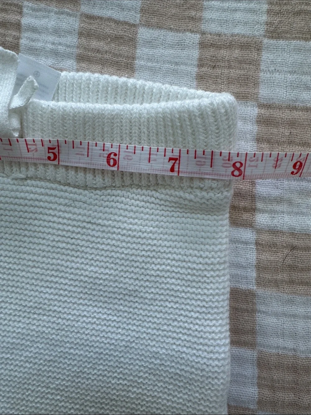 Carter’s Soft White 100% CottonKnit Baby Pants in- Cozy Stretch Waist in Size 6M